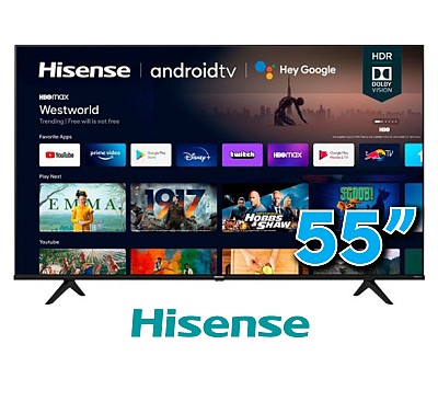  							55" Hisense 4K UHD Android Smart TV
						 