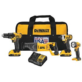   DeWalt 20V MAX LI-ION 4 piece tool ... 