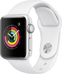 Apple Watch 3, 38mm, Silver  with White Sport