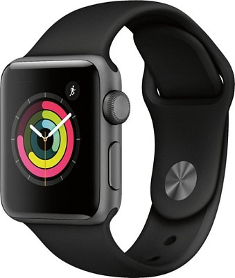  							Apple Watch 3, 38mm, Gray w Black
						 