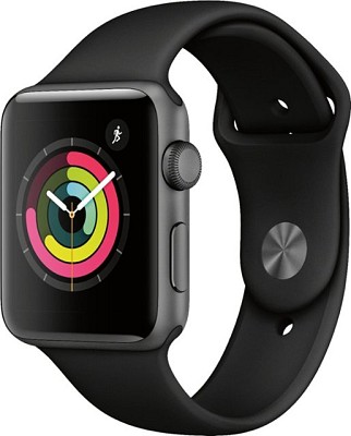  							Apple Watch 3, 42mm Gray w Black
						 