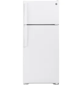 White GE 18 cuft Refrigerator with Icemaker