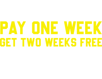 Touchdown! You've Scored This Great Offer! Pay One Week Get Two Weeks FREE with coupon in store only, or you can choose to use  promocode 10GETSIT and just $10 will get you  started on a new agreement online right now!