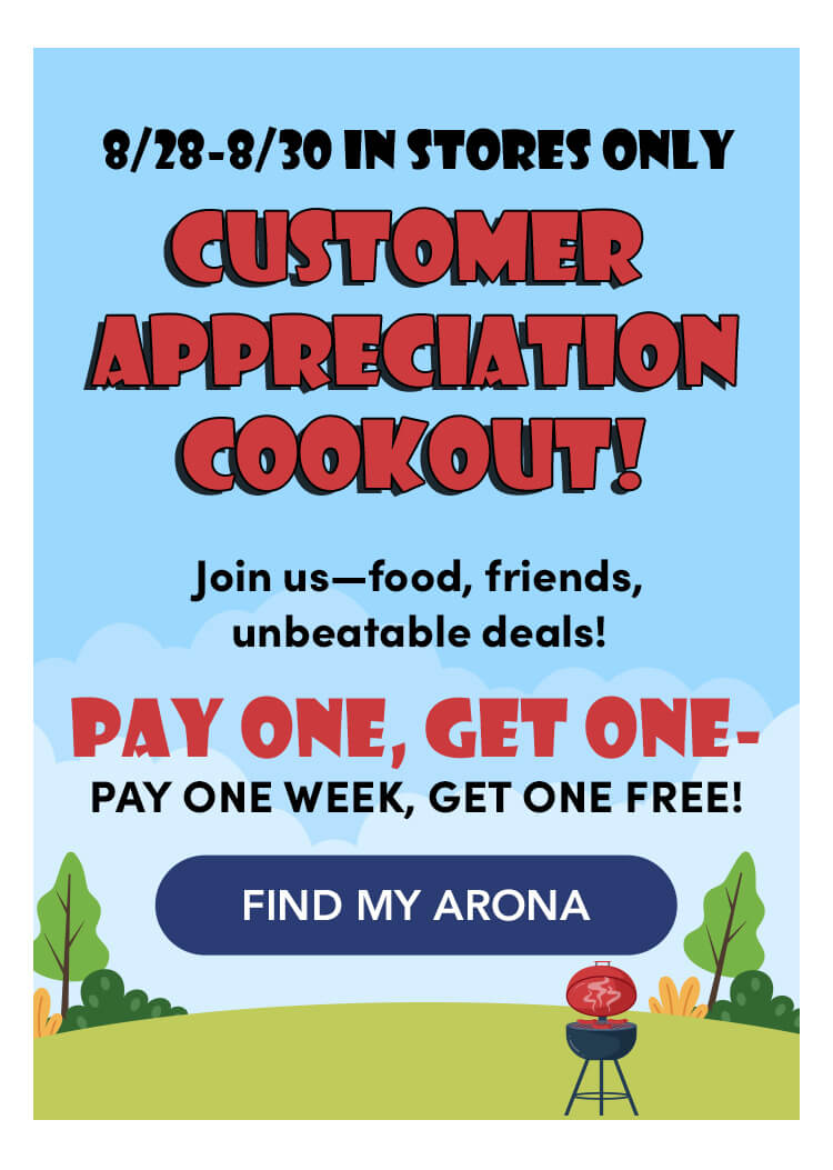 Customer Appreciation COOKOUT! - 8/28-8/30 In Stores Only