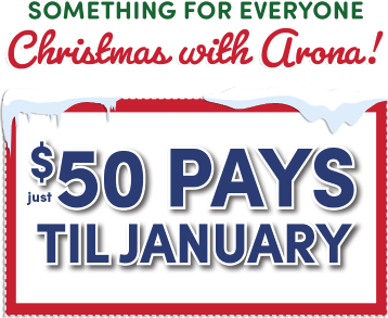 Something for everyone Christmas with Arona! $50 pays til January
