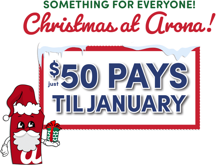 Something for everyone Christmas with Arona! $50 pays til January